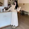 Saia Bordada Estilo Preguiçoso Feminina Outono Inverno 26 Nova Cintura Alta Emagrecedora Linha A Comprimento Médio Versátil Renda Arroz Glutinoso Saia