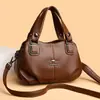 Bolsa Casual 2025 Bolsa Feminina Grande Capacidade Leve Bolsa de Ombro Transversal Feminina Bolsa Grande para o Dia a Dia Retro Europeu e Americano
