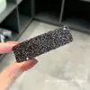 Pinza para el Cabello Negra y Gris Totalmente con Pedrería Brillante Pedrería Incrustada Clip BB Forma de Gota de Agua Pinza Lateral Pinza para el Cabello Accesorios para el Cabello Lujo Ligero Súper Brillante Sensación de Alta Calidad Accesorios para el Cabello