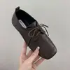 Zapatos Planos de Encaje Negro con Cordones para Mujer 2026 Nuevos Zapatos Planos para Combinar con Faldas Estilo Británico Zapatos de Cuero