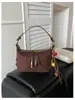 2026 Nova Bolsa de Almofada de Veludo Camurçado Bolsa de Mão Nicho Retrô Bolsa Feminina Simples Versátil Bolsa de Ombro Transversal