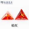 Piedra artificial puntiaguda de circonita triangular de color Yongjia Gem, piedra sintética permeable con circonita cúbica.