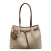 Bolso de Hombro Retro Casual de Ante para Mujer 2025 Otoño Nuevo Gran Capacidad Moderno para Viajes Diarios