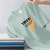 Camiseta Masculina de Manga Curta para o Verão Estilo Coreano Soltinha Camiseta Básica Tamanho Grande Estampada Manga Meia Manga Tops Estilo Casal para Homens 1/2 Peça