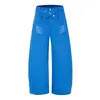 Pantalones de Chándal con Hebilla de París Estilo Retro Americano con Alas para Mujer, Nueva Moda Dopamina de Verano Diseño Holgado Casual