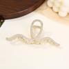 Pinza de Pelo de Mariposa con Pedrería a la Moda para Mujer, Estilo de Alta Gama para Peinados Recogidos, Elegante Pinza de Garra Metálica, Pinza de Tiburón Grande al por Mayor