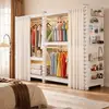 Perchero combinado de acero engrosado, estable y resistente, se puede montar y desmontar, adecuado para uso doméstico, dormitorio y para colgar y almacenar ropa