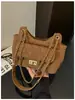 Bolso de hombro acolchado con cadena estilo Chanel, nuevo modelo primavera-verano 2026, estilo elegante para mujer madura, bandolera tipo cubo de tendencia en redes sociales