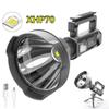 Novo Holofote P70 Luz Forte Iluminação Multifuncional Externa Lanterna LED de Longo Alcance À Prova d'Água Recarregável Luz de Bolsa