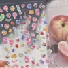Pegatinas de Uñas Artísticas de Frutas Heladas de Verano, Frescas y Coloridas, Dulces de Color Caramelo, Toronja y Fresa, Pegatinas DIY