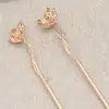 Nuevos accesorios DIY Horquilla de loto de un solo palo cobre puro antiguo broche para el cabello material DIY hecho a mano