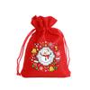 Sacos de Presente de Festa de Natal de Linho Vermelho, Sacos de Embalagem de Meia de Natal, 6 Sacos Pequenos de Natal, Sacos para Biscoitos