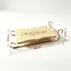 Base de postre de bambú y metal temática navideña, charola para pasteles con forma de trineo, soporte para pasteles de varios niveles, venta al por mayor para fiestas navideñas y bandejas de frutas