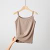 Camisola pequeña de color sólido simple para mujer, ropa exterior de verano, camiseta interior de algodón sin mangas, top ajustado para mujer