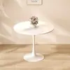 Mesa redonda, mesa de negociación simple tipo tulipán blanca de ocio, mesa de comedor nórdica para cafetería y tienda de té con leche, mesa redonda pequeña y sillas para balcón