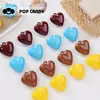 Accesorios Colgantes para Llavero con Forma de Corazón Colorido de Esmalte, Estilo Coreano