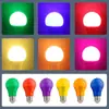 Bombilla de Luz de Colores A60Led Aluminio Recubierto de Plástico Fuente de Luz para Decoración de Exteriores Festiva Esférica Multicolor Rosca Decoración Navideña