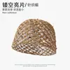 Boina Feminina, Outono e Inverno, Chapéu de Lã Tricotado à Mão, Dupla Camada, Quente, à Prova de Vento, Retrô, Nicho, Gorro Soltinho