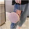 Bolso de Hombro Simple con Lentejuelas Moda Estilo Coreano Bolso de Cadena con Forma de Concha Tendencia Estilo Ins Versátil Popular Bolso Cruzado de Temperamento