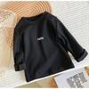 Pure Cotton Camisa Base da Menina Primavera e Outono Fino Crianças T-Shirt de manga comprida Menino Primavera Pescoço redondo Roupas superiores Roupas de primavera do bebê