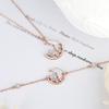 Pulseira de prata de lei S925 cauda de peixe feminina Original rede vermelha micro cravejada zircônia estrela madrepérola braceletes para amigas joias