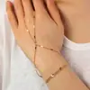 Amazon transfronterizo estilo minimalista moda aleación avión cadena de mano verano cadena fina cadena integrada anillo de dedo