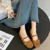 Zapatos Mary Jane de estilo francés para mujer que aumentan la altura, nuevo modelo de otoño 2026, absolutamente hermosos al combinarlos con una falda, zapatos de salón de correa cruzada para ballet