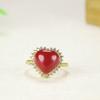 Venta al por mayor TikTok Net rojo del mismo estilo, colgante de cinabrio de alto contenido, planeta con incrustaciones de mineral original, collar simple y anillo