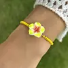 Nuevo Pulsera de Plumeria Estilo Bohemio de Resort Transfronterizo Europeo y Americano Versátil Flor de Arcilla Suave Pulsera de Cuentas de Arroz para Mujer