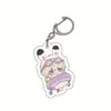 Chaveiro Pingente Acrílico 2D Amor e Espaço Profundo, Pingente Cartoon Fofo, Decoração de Mochila de Estudante, Presente