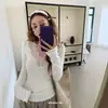 Top Interior Negro de Encaje con Cuello en V Bajo para Mujer Otoño/Invierno 2025 Nuevo Estilo Estilo Ceremonia del Té DeRong YU Top Interior Ajustado
