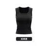 Regata Lisa Feminina Sem Mangas, Modelo 8009, Esportiva Curta Gola Quadrada Slim Fit Camiseta de Alcinha