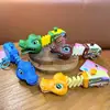 Chaveiro com Garra de Jacaré Telescópica, Pingente Mecânico de Morder com Retração por Pressão, Acessório de Brinquedo Engraçado, Atacado para Comércio Exterior