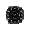 2025 Moda Popular Transfronteriza Negocios Acero Aleado con Incrustaciones de Pedrería Set de Joyería Cruzada Reloj para Hombre