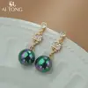 Aitong Jewelry Design Es Lujo Accesible y de Alta Gama. Los Pendientes Son Brillantes y Elegantes. Pendientes de Nicho. Aretes de Perlas con Borlas