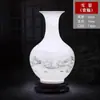 Vaso de Cerâmica Jingdezhen Decoração de Casa Enfeites Arranjo de Flores Flores Secas Estilo Chinês Sala de Estar Gabinete de TV Artesanato