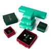 Caja de Papel Anillo, Pendientes, Collar Juego de Tres Piezas Caja de Empaque para Joyería, Caja de Papel con Diseño Floral para Anillos, Caja de Regalo para Joyería