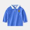 Ropa para Niños Venta al por Mayor Camisetas de Manga Larga para Niños Camisetas Básicas para Bebé Tops Polo con Solapa para Niños Primavera y Otoño Una Pieza Envío Directo