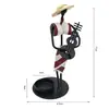 Candelabro de Ferro Vintage Pequeno Ornamento Criativo para Casa Estilo Europeu Romântico Suporte de Vela Adereço Chapéu de Palha Pastoral Decoração de Mesa