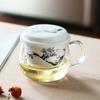 Taza de té de vidrio de silicio Gaopeng, taza de agua, taza de té con tapa y filtro, taza al por mayor