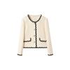 [Shengdu] 25 Otoño Nuevo Retro Francés Socialité Clásico Color Contraste Alta Gama Pequeño Perfume Top Tops Traje para Mujer