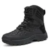 Botas tácticas y de senderismo para exteriores, unisex, de corte medio, impermeables, antideslizantes y resistentes al desgaste, con suela de goma, tamaño grande, nuevas, transfronterizas, al por mayor