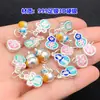 S999 Prata Pura Resina Caractere da Sorte Cabaça Pingente Joia de Cristal Pulseira Trançada Colar Acessórios Artesanais DIY