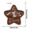 MZ1227-1248 Transfronteiriço; Enfeites de Natal em madeira com luz LED para decoração de mesa festiva
