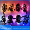 Ao ar livre impermeável solar led pequenas luzes coloridas piscando luzes de corda luzes estrela luzes de decoração de quarto luzes de estrela