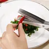 Tijeras de Acero Inoxidable, Tijeras Multifuncionales para Alimentos, Tijeras Domésticas de Cocina de Cinco Capas para Verduras y Cebolletas, Tijeras Potentes Multicapa para Triturar Papel