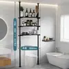 Estantería de Almacenamiento Multifuncional de Múltiples Niveles de Pie Encima del Inodoro, Adecuada para Baño y Detrás de la Lavadora, con Fuerte Capacidad de Carga