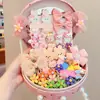 Caja de Regalo de Nuevos Accesorios para el Cabello para Niños, conjunto Hermoso Pasador de Princesa Goma para el Cabello de Bebé Tocado Regalo de Cumpleaños del 1 de Junio para Niñas