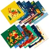 Precio Fijo12 Hojas de Papel de Regalo para Fiesta de Nochebuena, Papel de Material de Fondo Navideño, Importado Directamente del Extranjero