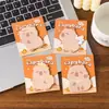 Anotações Adesivas em Formato de Capivara Bloco de Anotações Adesivas Cartoon Criativo para Estudantes Memo de Mensagem de Alto Valor Anotações Adesivas Reutilizáveis